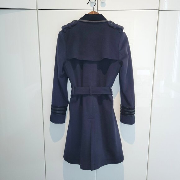 The Kooples Women's Navy Wool Peacoat Size EU 32 /XS-S - Picture 2 of 14